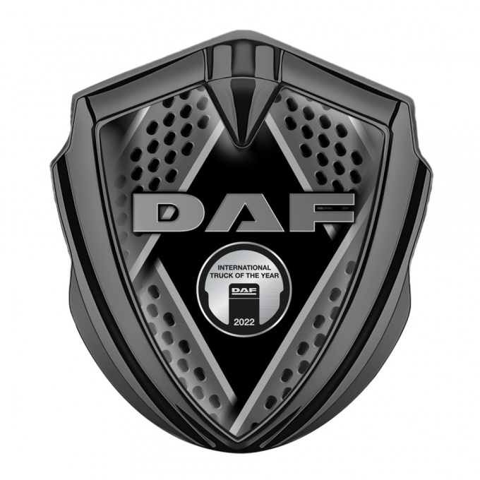 DAF Metal Domed Emblem Graphite Dark Fragments Metallic Plaque Motif