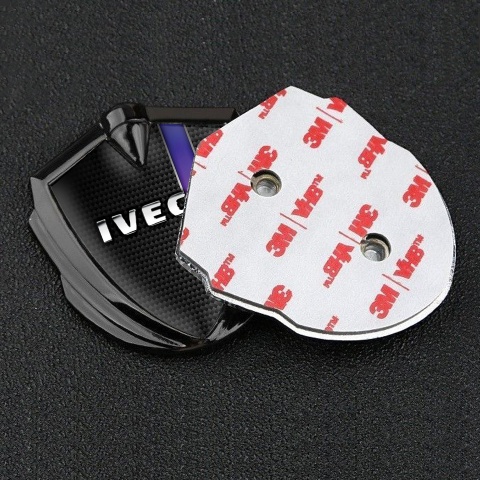 Iveco Emblem Self Adhesive Graphite Black Carbon Chrome Logo Edition