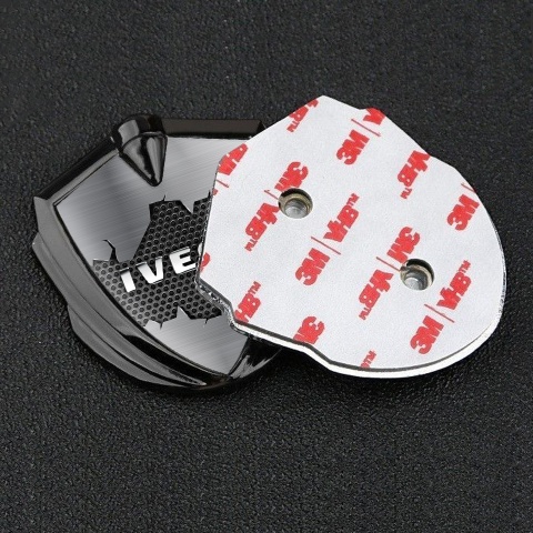 Iveco Domed Emblem Graphite Dark Honeycomb Chrome Logo Edition