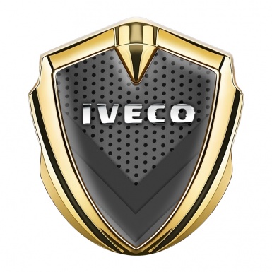 Iveco Emblem Ornament Gold Dark Texture Chrome Logo Design