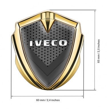Iveco Emblem Ornament Gold Dark Texture Chrome Logo Design