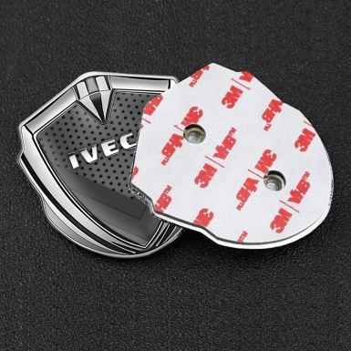 Iveco Emblem Ornament Silver Dark Texture Chrome Logo Design