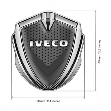 Iveco Emblem Ornament Silver Dark Texture Chrome Logo Design