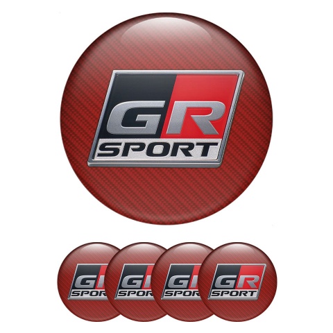 Toyota Wheel Emblem GR Sport Red Carbon Edition