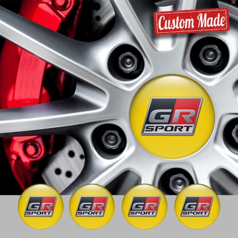 Toyota Emblem GR Sport for Wheel Caps Yellow