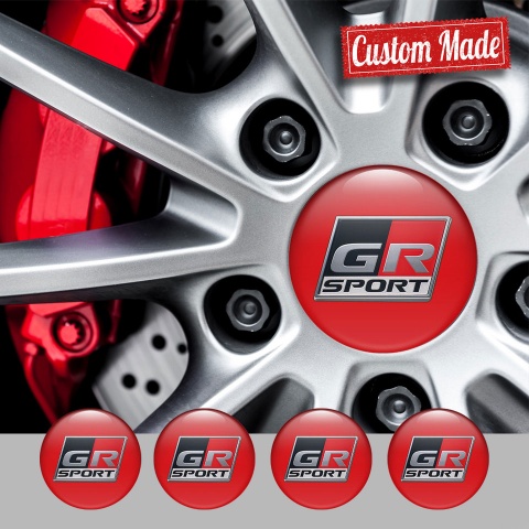 Toyota Emblem GR Sport for Wheel Caps Red