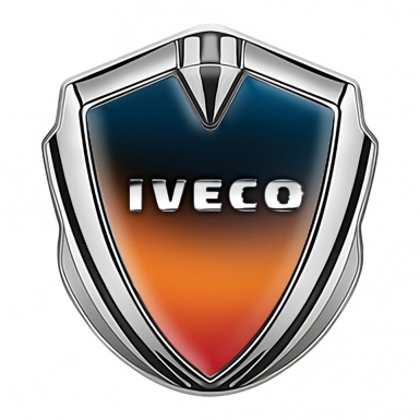 Iveco Bodyside Emblem Self Adhesive Silver Color Gradient Chromed Effect