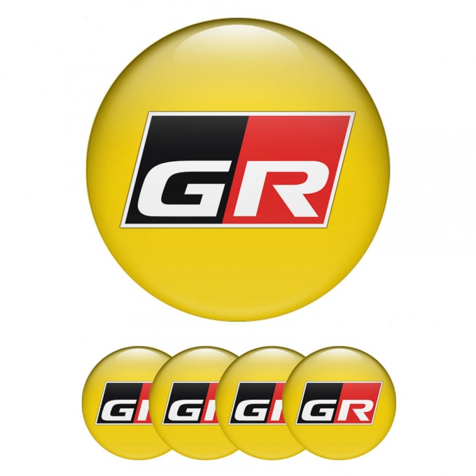 Toyota GR Emblem for Wheel Caps Yellow Edition