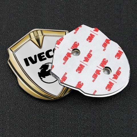 Iveco Badge Self Adhesive Gold Grey Base Pegaso Logo Edition