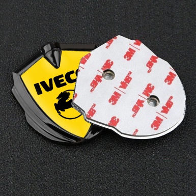 Iveco Emblem Badge Self Adhesive Graphite Yellow Base Pegaso Logo Design