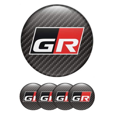 Toyota GR Emblems for Wheel Caps Carbon Edition