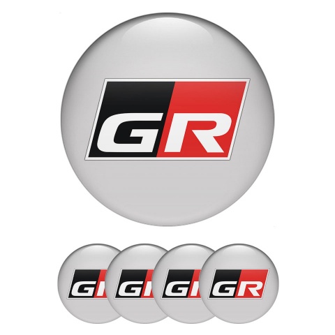 Toyota GR Silicone Stickers for Wheel Caps Grey