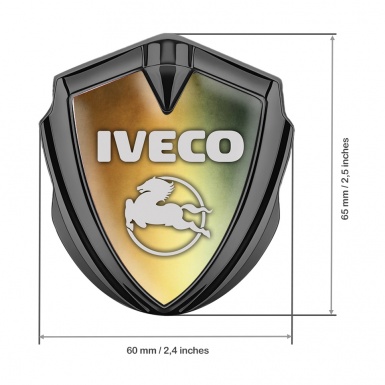 Iveco Bodyside Emblem Self Adhesive Graphite Color Gradient Pegaso Logo