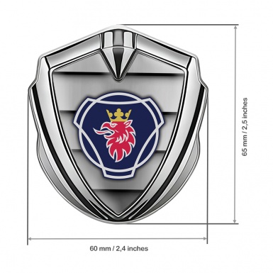 Scania Emblem Ornament Silver Shutters Effect Big Griffin Logo Design