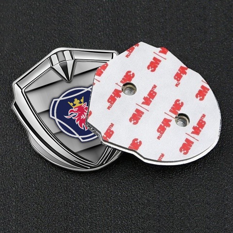 Scania Emblem Ornament Silver Shutters Effect Big Griffin Logo Design