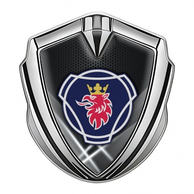 Scania Bodyside Emblem Self Adhesive Silver White Beams Griffin Logo