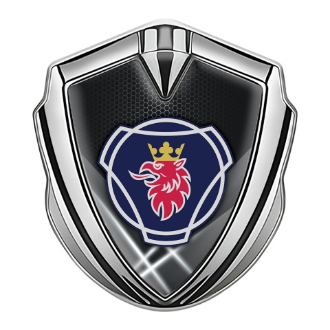 Scania Bodyside Emblem Self Adhesive Silver White Beams Griffin Logo