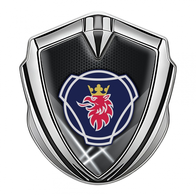 Scania Bodyside Emblem Self Adhesive Silver White Beams Griffin Logo