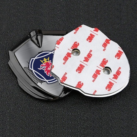 Scania Badge Self Adhesive Graphite Torn Metal Classic Griffon Logo