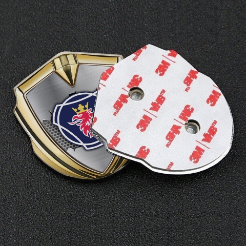 Scania Badge Self Adhesive Gold Torn Metal Classic Griffon Logo