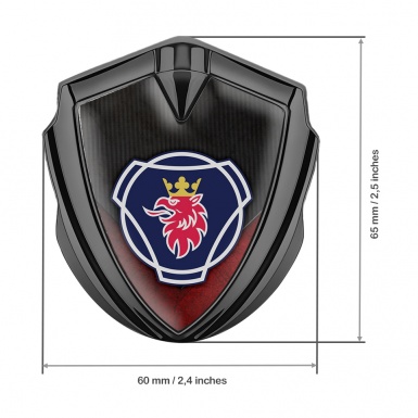 Scania Fender Emblem Badge Graphite Dark Red Element Big Griffon Logo