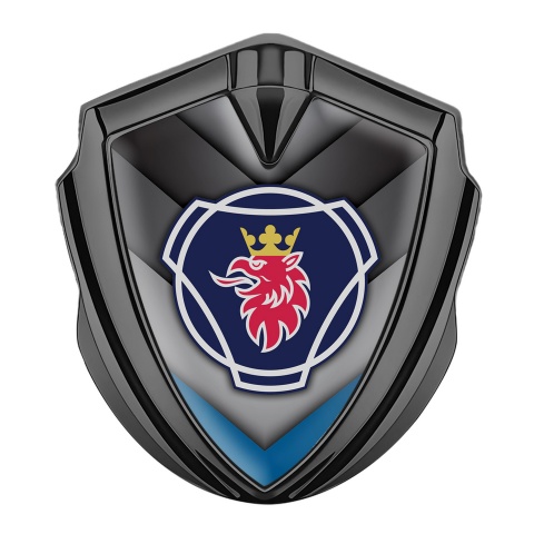Scania Bodyside Domed Emblem Graphite Blue Fragment Griffon Logo Design