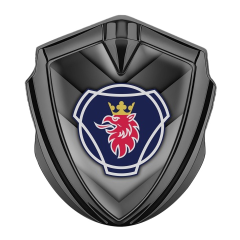 Scania Emblem Truck Badge Graphite Grey Arrows Griffon Logo Edition