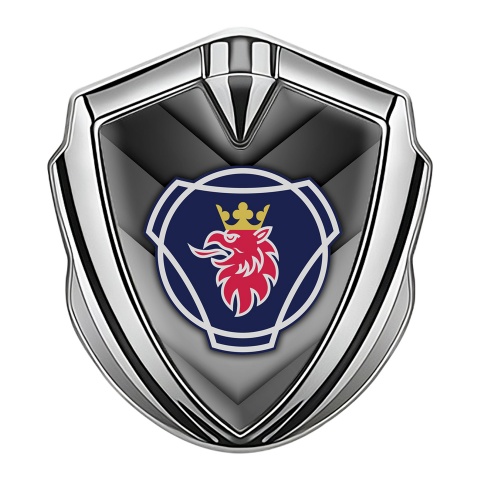 Scania Emblem Truck Badge Silver Grey Arrows Griffon Logo Edition