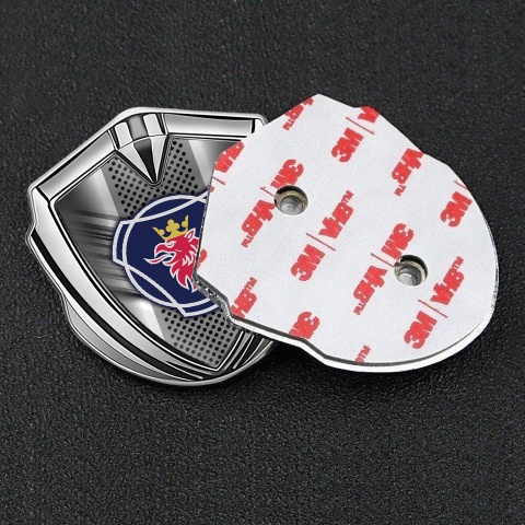 Scania Emblem Fender Badge Silver Metal Grille Classic Griffin Design
