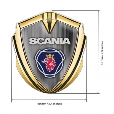 Scania Emblem Truck Badge Gold Polished Metal Classic Logo Edition