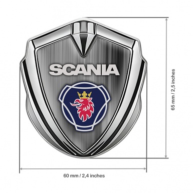Scania Emblem Truck Badge Silver Polished Metal Classic Logo Edition
