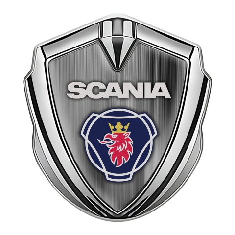 Scania Emblem Truck Badge Silver Polished Metal Classic Logo Edition