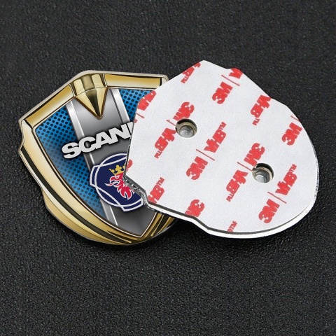 Scania Emblem Truck Badge Gold Blue Aurora Griffin Symbol Edition