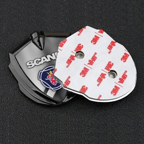 Scania Bodyside Emblem Self Adhesive Graphite Polished Metal Griffin Logo