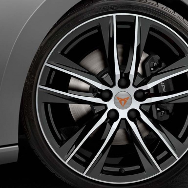 Seat Cupra Wheel Center Caps Emblem Light Gray 