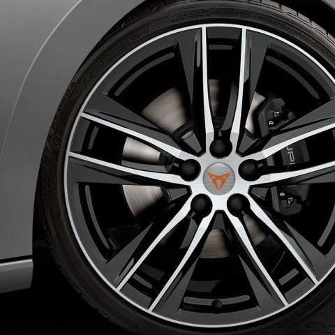 Seat Cupra Wheel Center Caps Emblem Light Gray 