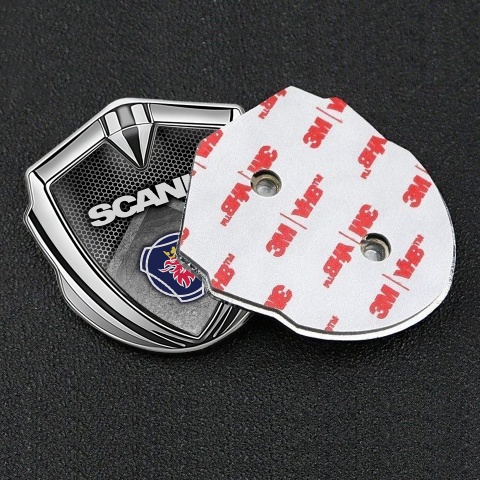 Scania Metal Emblem Self Adhesive Silver Stone Slab Griffin Logo