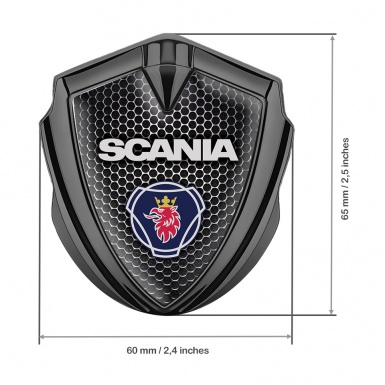 Scania Fender Emblem Badge Graphite Dark Grate Classic Griffin Logo