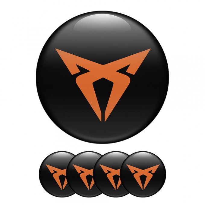Seat Cupra Sticker Wheel Center Hub Cap  black printing