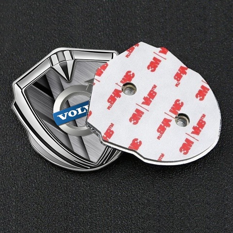 Volvo Domed Emblem Silver Brushed Steel Polished Logo Variant