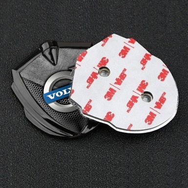 Volvo Emblem Self Adhesive Graphite Rough Stone Metallic Logo Edition