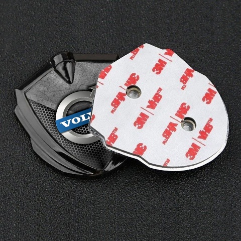Volvo Emblem Self Adhesive Graphite Rough Stone Metallic Logo Edition