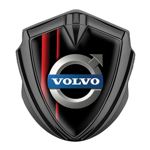 Volvo Emblem Ornament Graphite Crimson Stripes Metallic Motif Edition