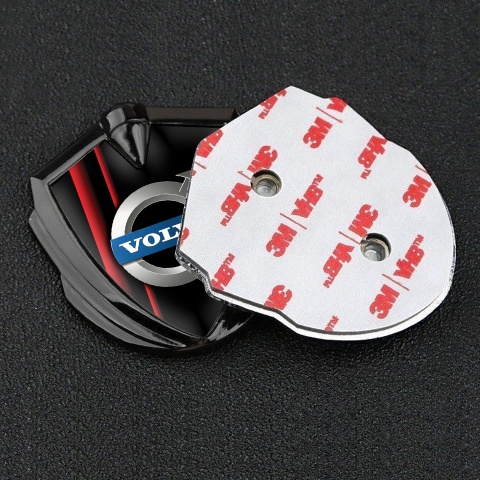 Volvo Emblem Ornament Graphite Crimson Stripes Metallic Motif Edition