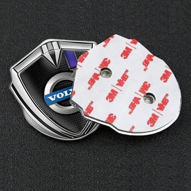Volvo Bodyside Domed Emblem Silver Black Carbon Purple Stripe Edition