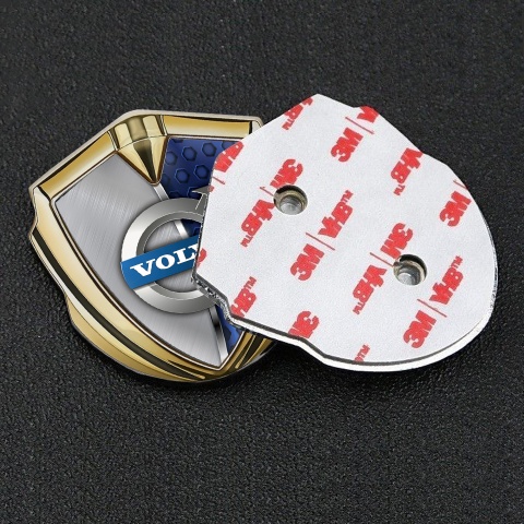 Volvo Fender Emblem Badge Gold Chrome Element Metallic Symbol Design