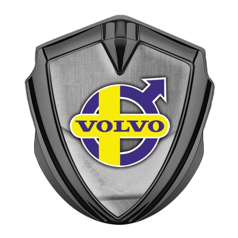Volvo Emblem Ornament Graphite Gravel Texture Yellow Purple Edition