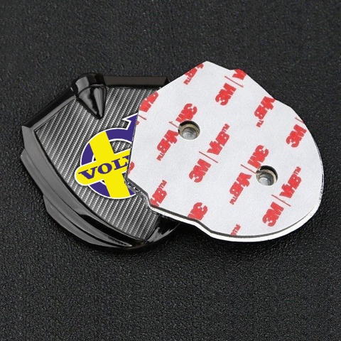 Volvo Metal Domed Emblem Graphite Light Carbon Yellow Purple Logo