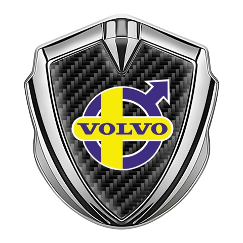 Volvo Emblem Badge Self Adhesive Silver Black Carbon Classic Purple Logo