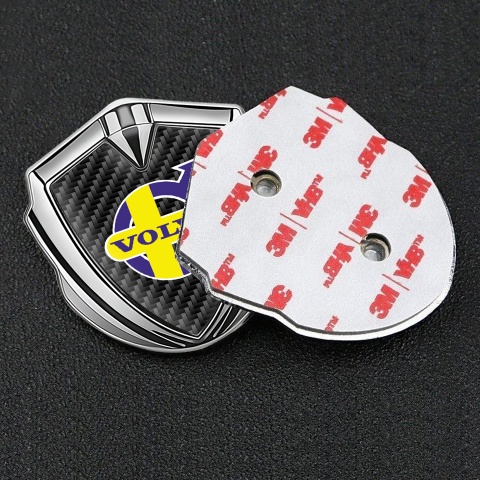 Volvo Emblem Badge Self Adhesive Silver Black Carbon Classic Purple Logo
